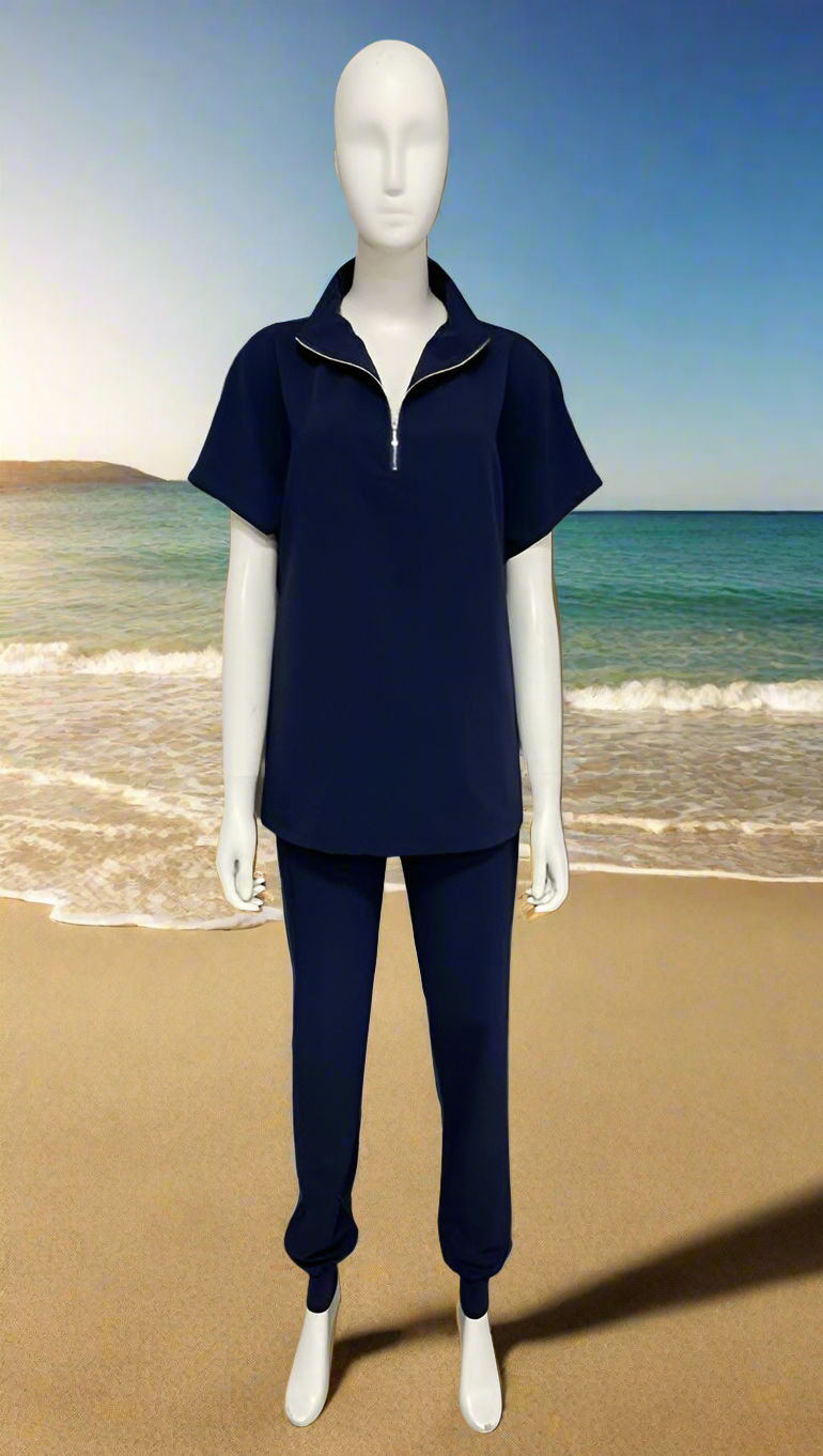 Zipper Scrub Top