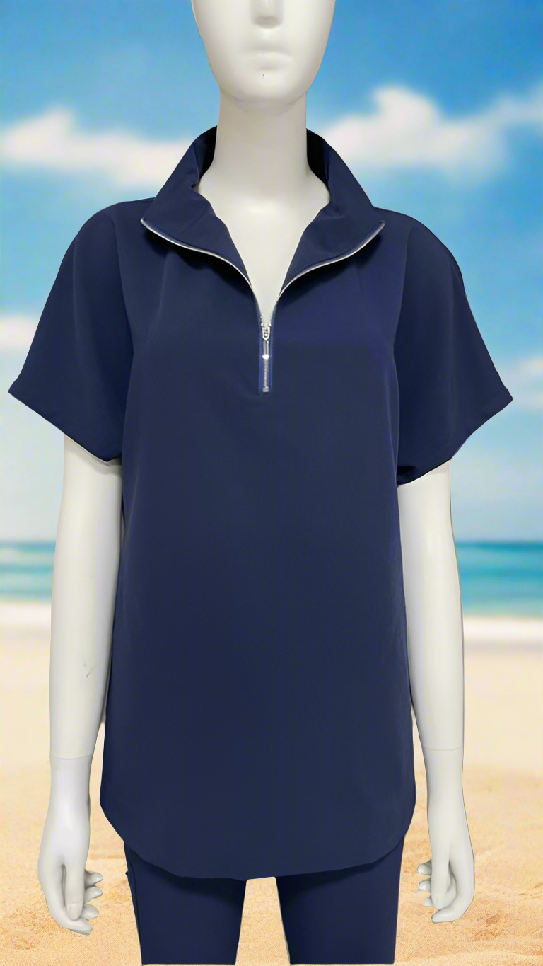 Zipper Scrub Top